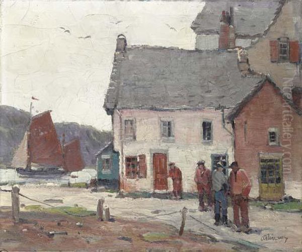 Houses, Concarneau Oil Painting by Anthony Thieme