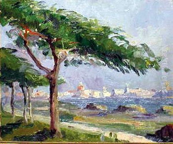 Havana From St. Morro Oil Painting by Anthony Thieme