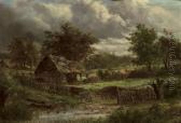 Near Selly Oak, Worcestershire Oil Painting by Joseph Thors
