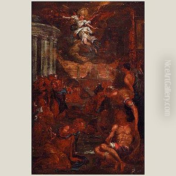 Jesus Curando A Los Tullidos Oil Painting by Jacopo Robusti, II Tintoretto