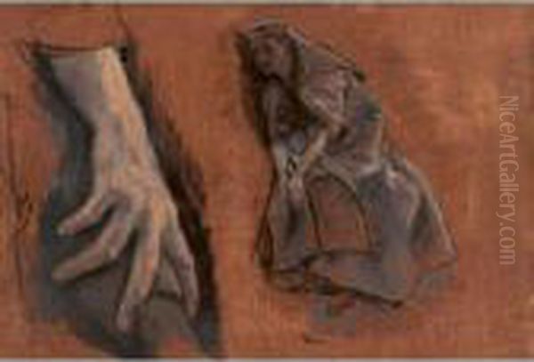 Study For The Figure Of Christ And The Hand Of A Peasant For The Lost Painting Oil Painting by James Jacques Joseph Tissot