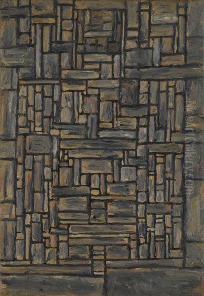 Construccion Infinito Oil Painting by Joaquin Torres-Garcia