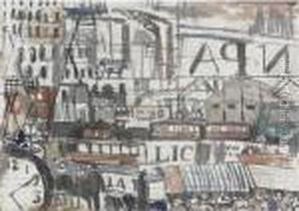 Ritmo De Ciudad Oil Painting by Joaquin Torres-Garcia
