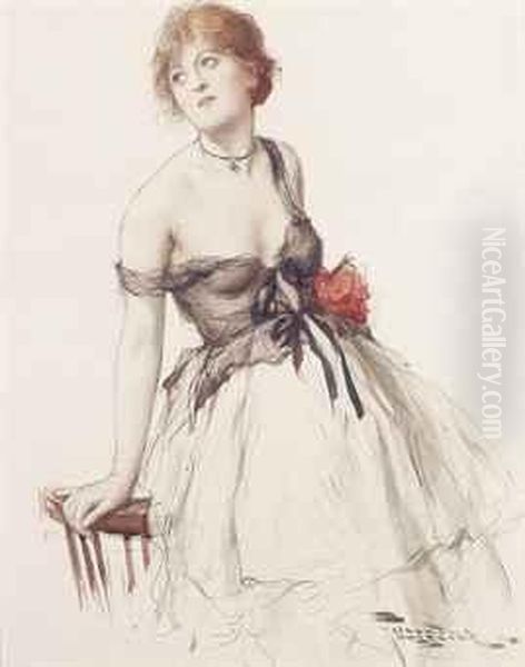 After The Ball Oil Painting by Fernand Toussaint