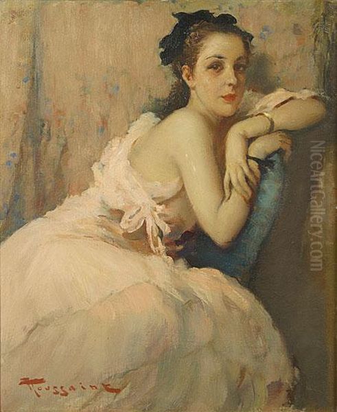 Elegante Dame Oil Painting by Fernand Toussaint