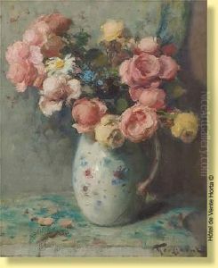 Pichet Fleuri De Roses