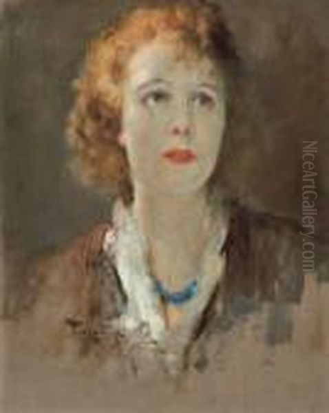 Femme Au Collier Bleu
Panneau Oil Painting by Fernand Toussaint