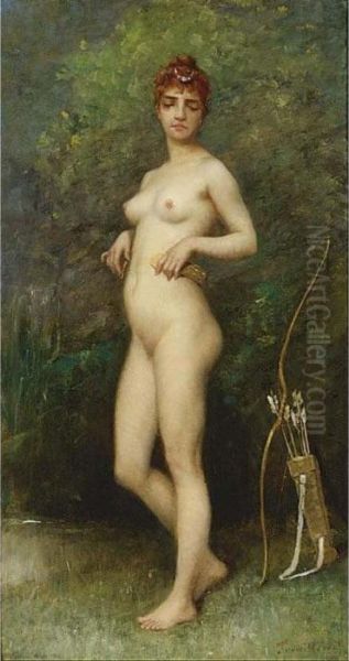Diana Chasseresse Oil Painting by Paul Trouillebert
