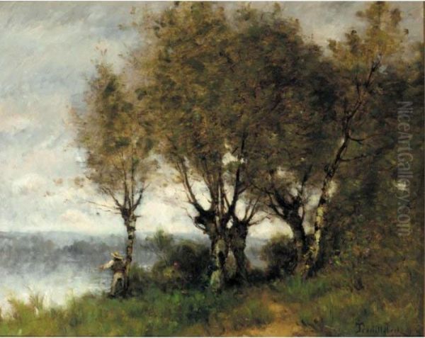 Le Pecheur Oil Painting by Paul Trouillebert