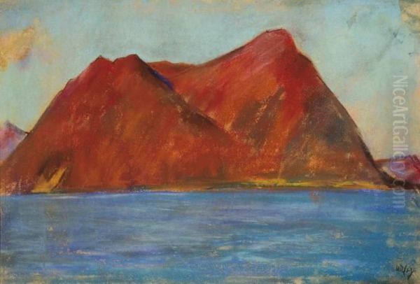 Gardasee Oil Painting by Lesser Ury