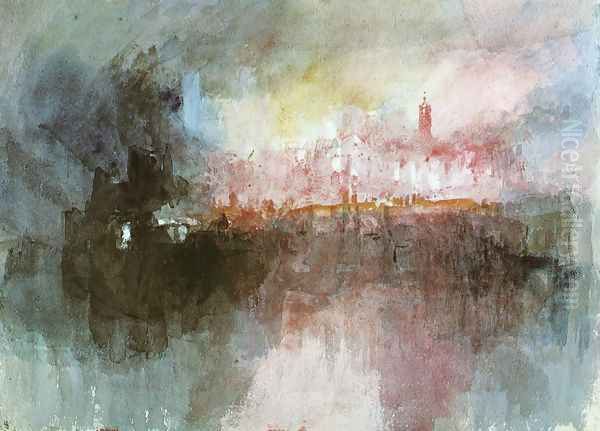 The Burning of the Houses of Parliament Oil Painting by Joseph Mallord William Turner