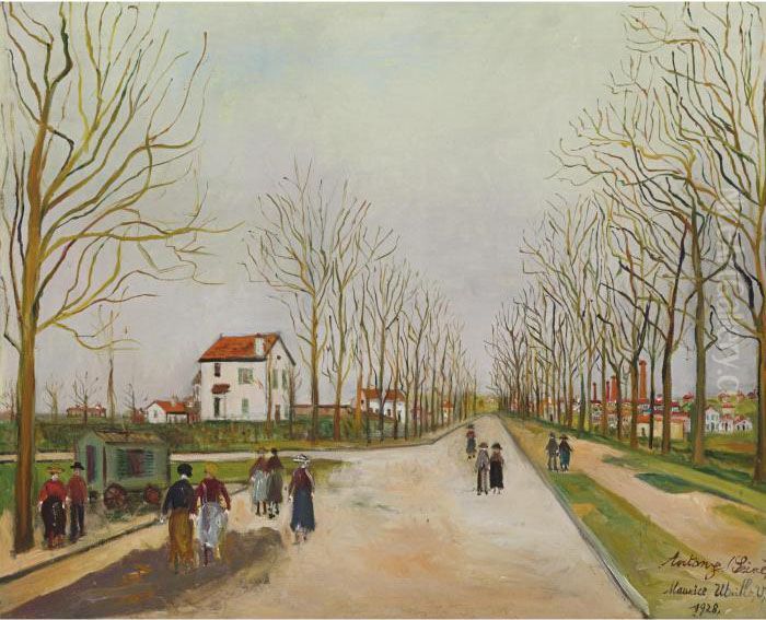 La Route A Antony Oil Painting by Maurice Utrillo
