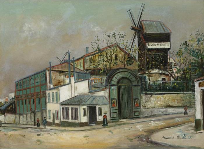 Moulin De La Galette, Montmartre Oil Painting by Maurice Utrillo