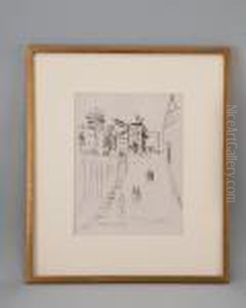 Moulin Rouge Oil Painting by Maurice Utrillo