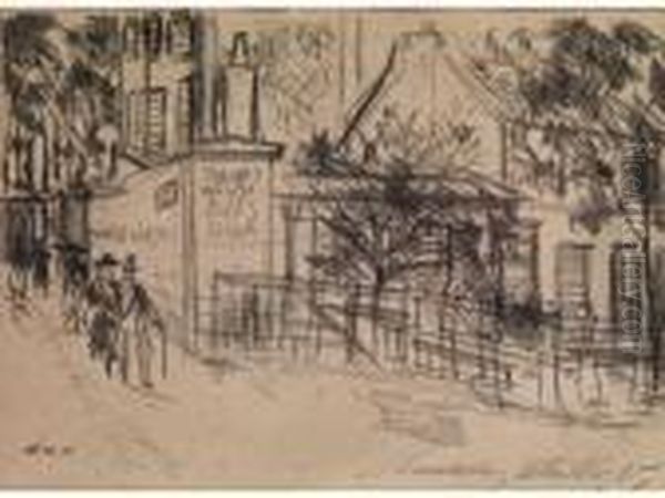 Le Cabaret Du Lapin Agile Oil Painting by Maurice Utrillo