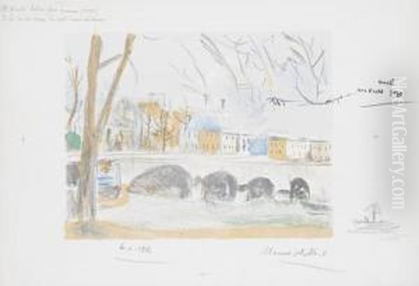 Paris Capitale Oil Painting by Maurice Utrillo
