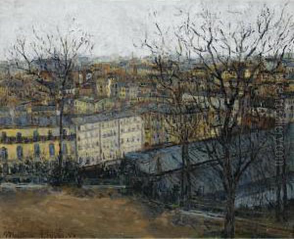 Paris Vue Du Square Saint-pierre Oil Painting by Maurice Utrillo