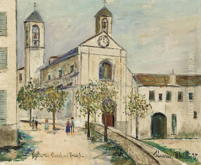 Eglise De Murato, Corse Oil Painting by Maurice Utrillo