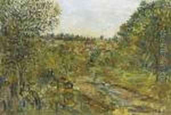 Paysage A Montmagny Oil Painting by Maurice Utrillo