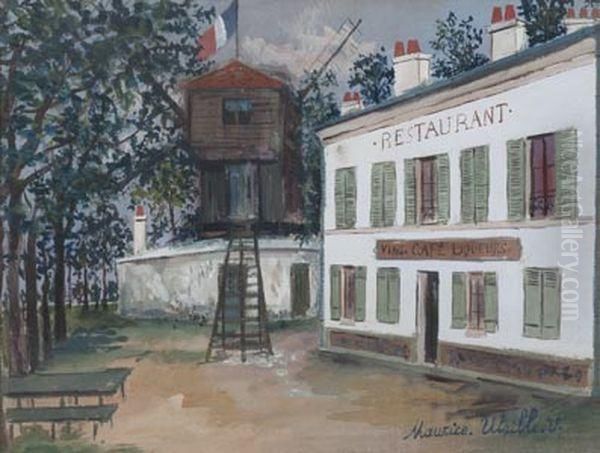 Le Moulin De Sannois Oil Painting by Maurice Utrillo