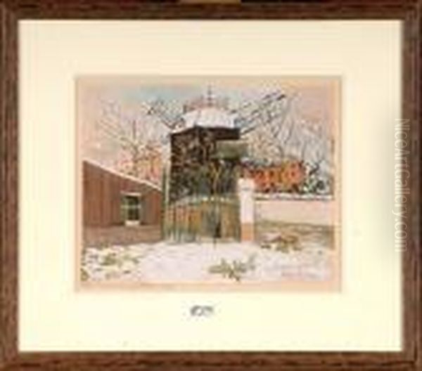 Le Moulin De La Galette Oil Painting by Maurice Utrillo