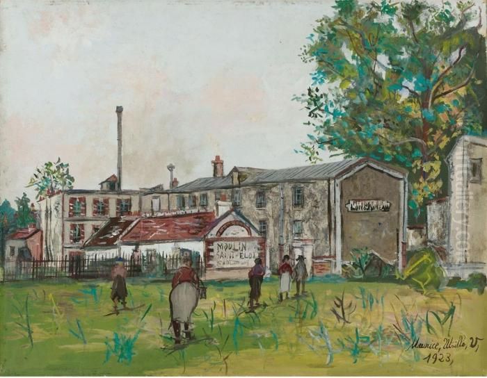 Le Moulin De Saint Eloi Oil Painting by Maurice Utrillo