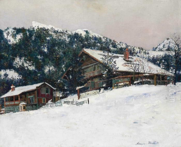 Paysage De Neige En Suisse Oil Painting by Maurice Utrillo