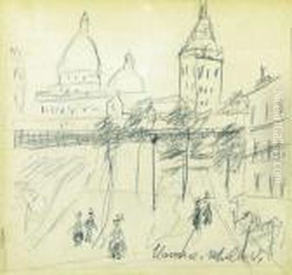 Montmartre Oil Painting by Maurice Utrillo