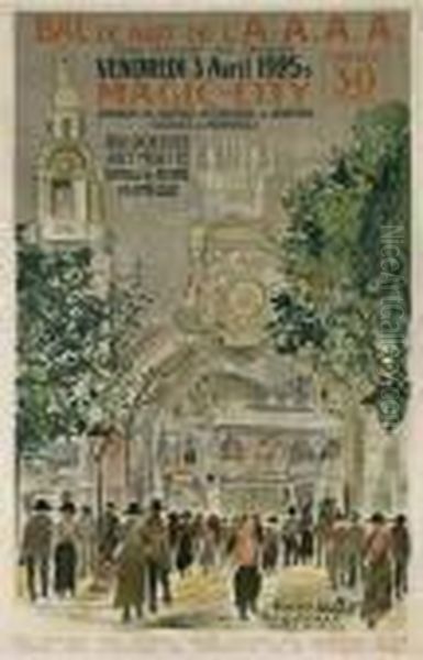 Bal De Nuit Oil Painting by Maurice Utrillo