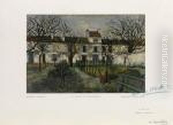 Le Jardin De Montmagny Oil Painting by Maurice Utrillo