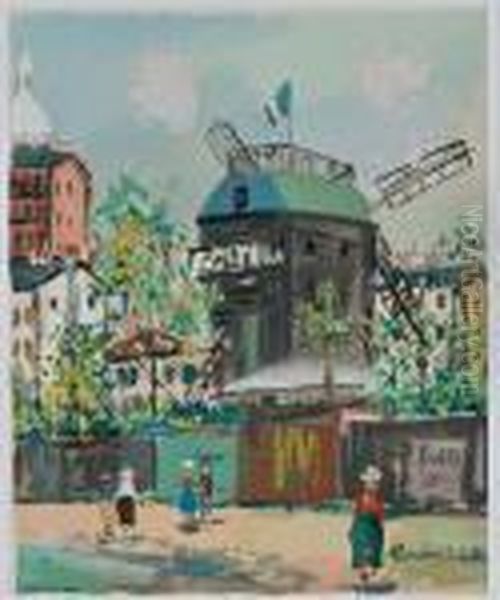 Rues De Paris Oil Painting by Maurice Utrillo