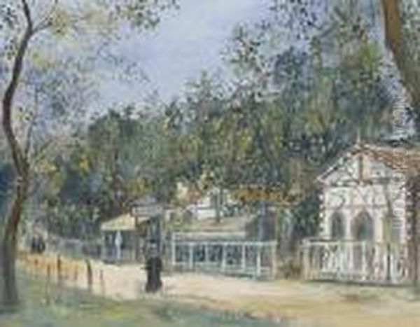 Le Restaurant Lambert Oil Painting by Maurice Utrillo