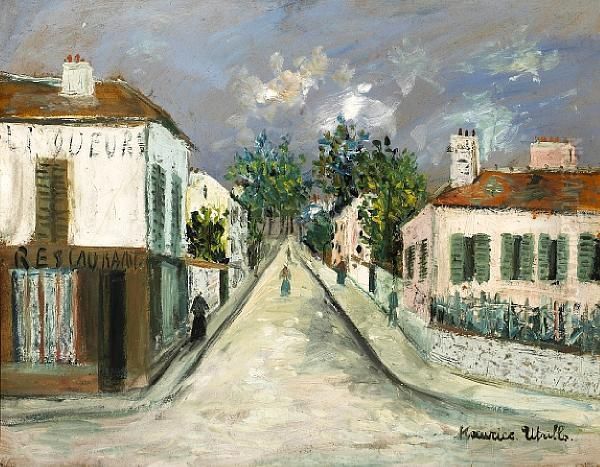 Rue De Village Oil Painting by Maurice Utrillo