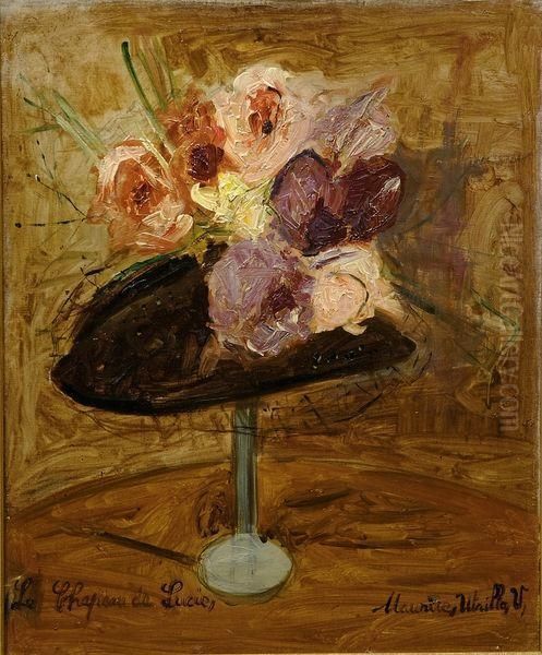 Le Chapeau De Lucie Oil Painting by Maurice Utrillo