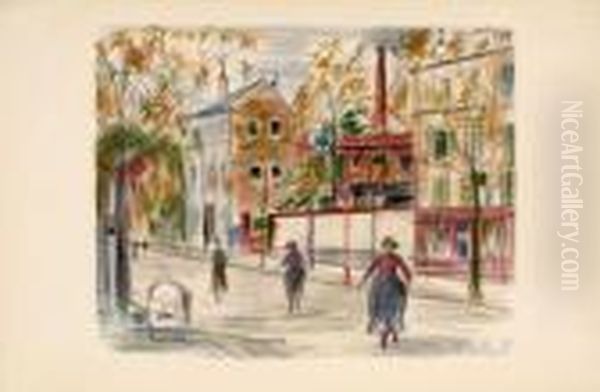 La Rue Sarrette A Montrouge Oil Painting by Maurice Utrillo