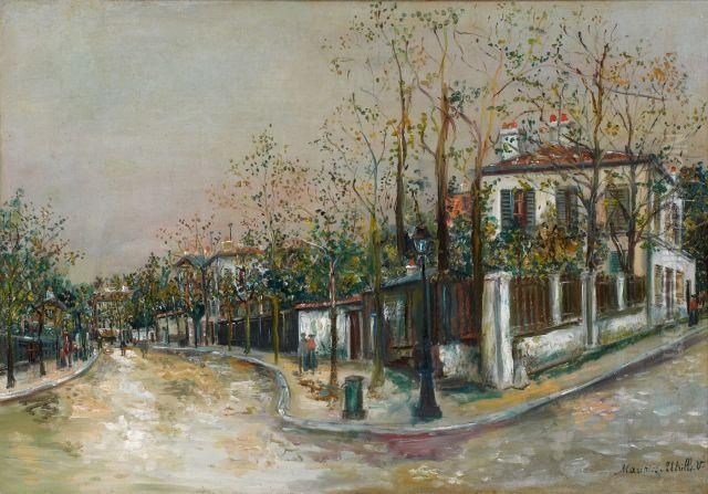 Rue A Sannois Oil Painting by Maurice Utrillo