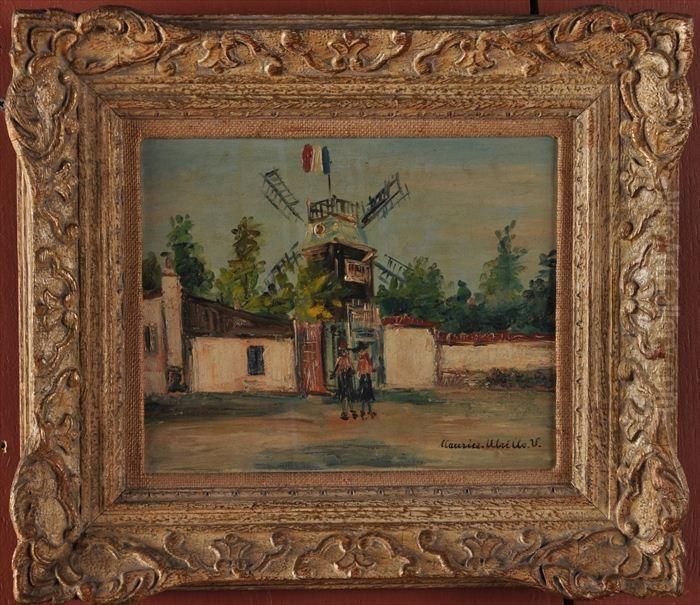 Landscape With Windmill Oil Painting by Maurice Utrillo