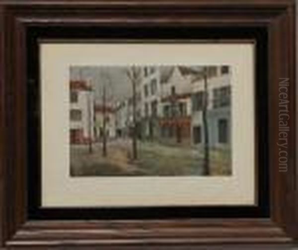 Street Scene Oil Painting by Maurice Utrillo