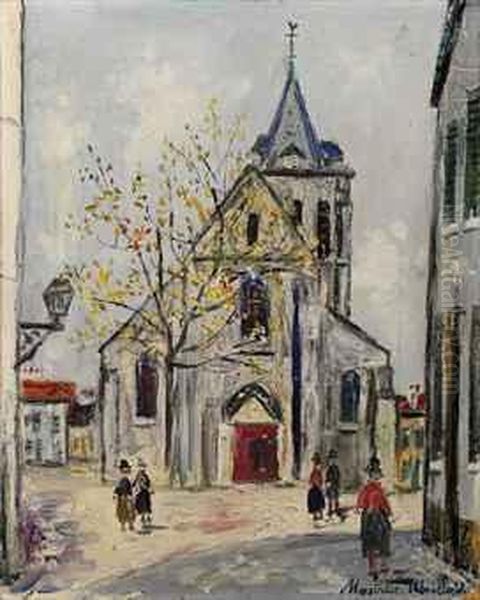Eglise De Banlieue Oil Painting by Maurice Utrillo