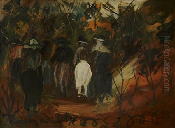 Le Moulin De La Galette Oil Painting by Maurice Utrillo