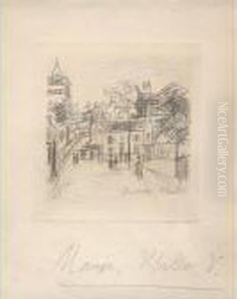 Montmartre Oil Painting by Maurice Utrillo