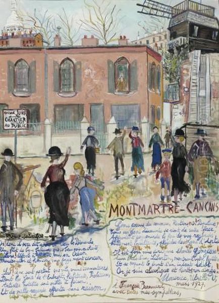 La Maison De Maurice Utrillo, Avenue Junot, Montmartre Oil Painting by Maurice Utrillo