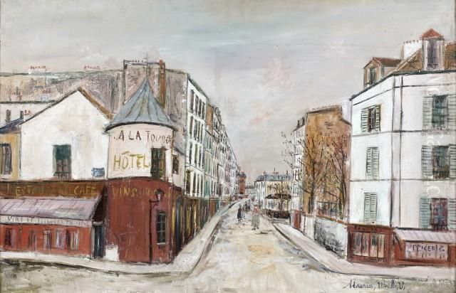 Cafe De La Tourelle Oil Painting by Maurice Utrillo