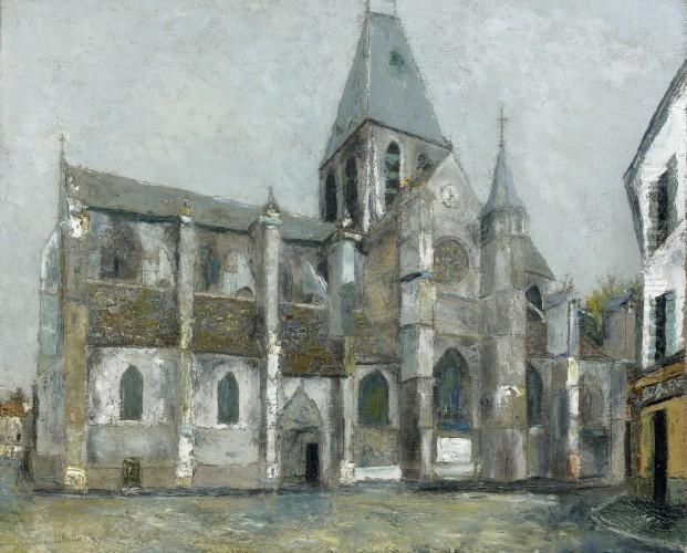 Eglise De Villiers-le-bel (val D'oise) Oil Painting by Maurice Utrillo