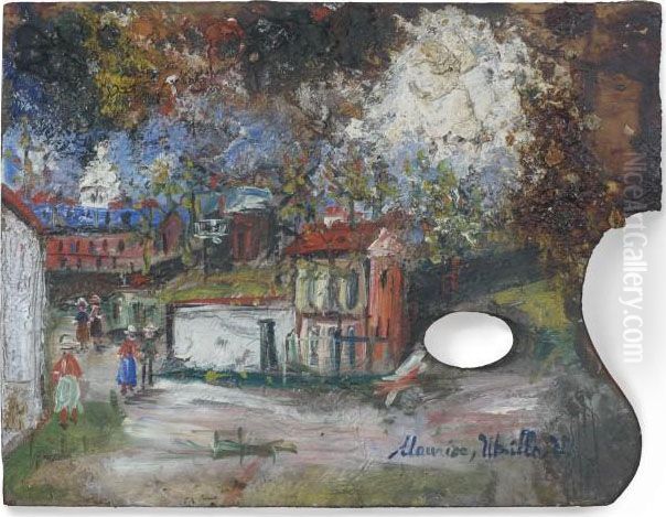 Palette Oil Painting by Maurice Utrillo