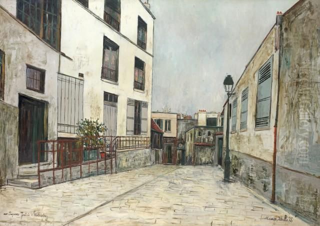 Impasse Trainee A Montmarte Oil Painting by Maurice Utrillo