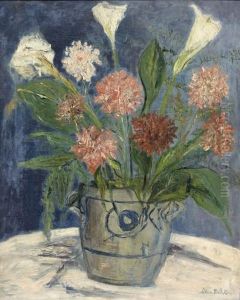 Vase D'arums Et De Dalhias