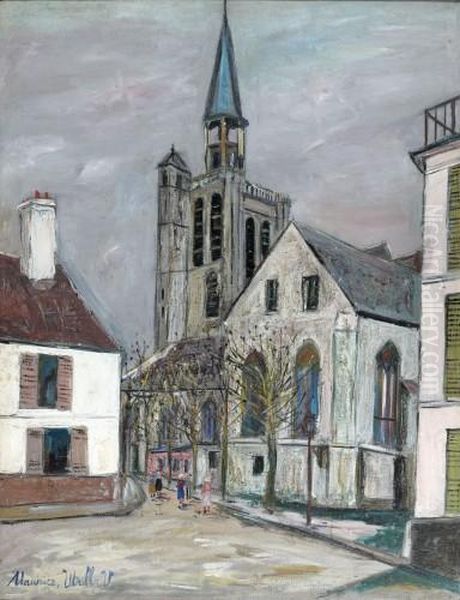 Eglise De La Fere-en-tardenois (aisne) Oil Painting by Maurice Utrillo