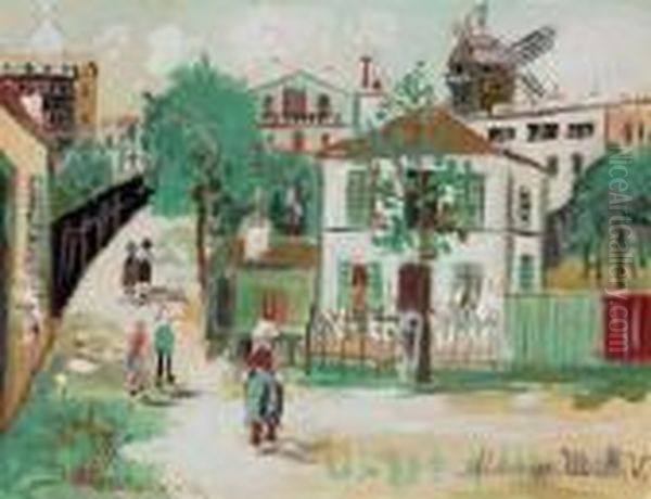 La Maquis De Montmartre Oil Painting by Maurice Utrillo