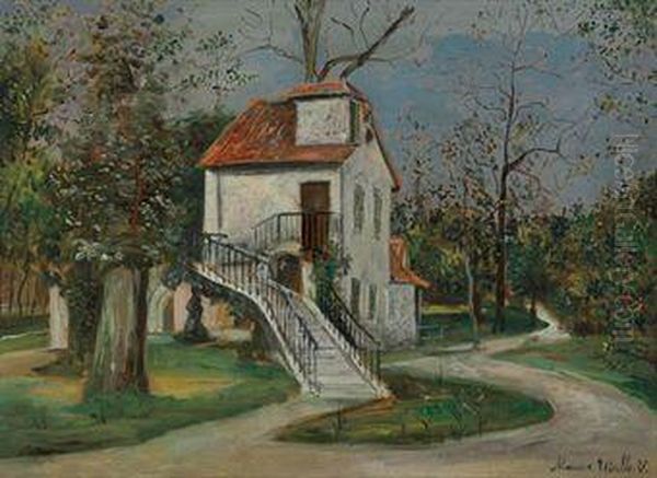 Le Moulin De La Reine A Trianon Oil Painting by Maurice Utrillo